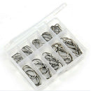 140Pcs 10 Size Fishing Sharpened Perforated Hook Lure Tackle with 2 Carry Box