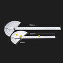 0-180 Degree Angle Ruler Stainless Steel Round Head Rotary Protractor