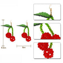 Bohemian Beads Fruit Beads Earrings Cherry Leaves Silicone Pendant Ears WomeT5D3