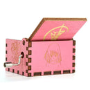 Retro Wood Manual Music Box Pink Beauty Girl Style Birthday Gift Ornaments