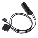 1 To 5 4Pin CPU cooler case fan Hub splitter adapter braided power cableOZ