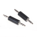 5X 3.5mm stereo male to male jack audio plug connector coupler adapter joiner JR