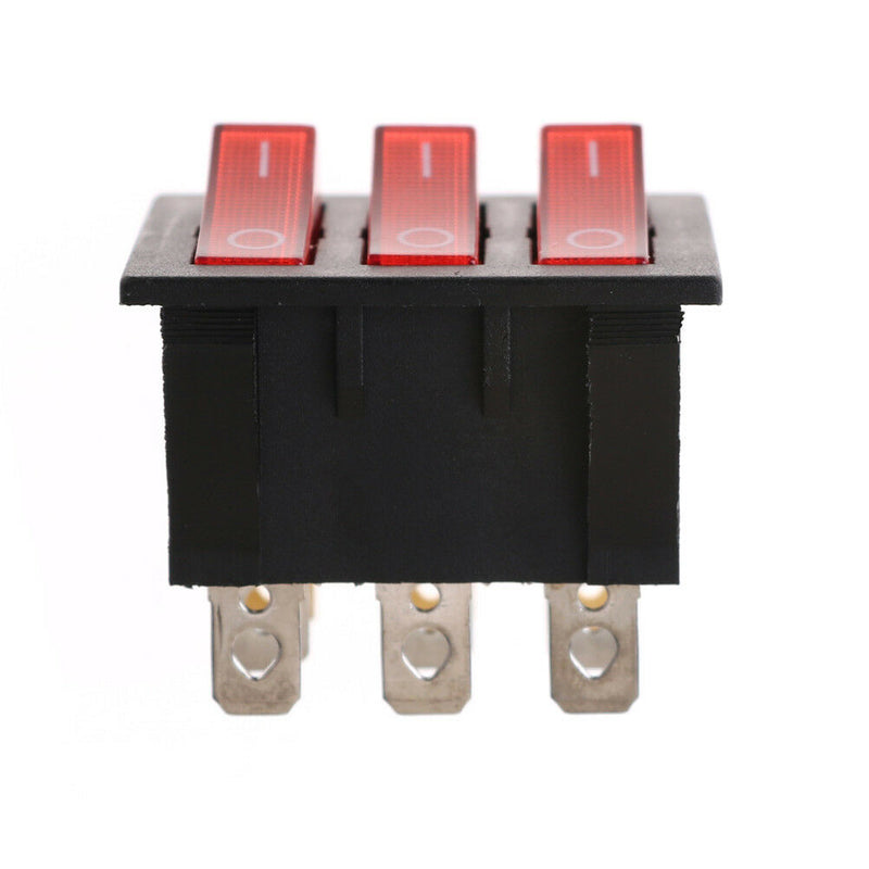 KCD3 34*40 Big Rocker Switches With Red Light Three-Way Switch 9 Pin2Position Gw
