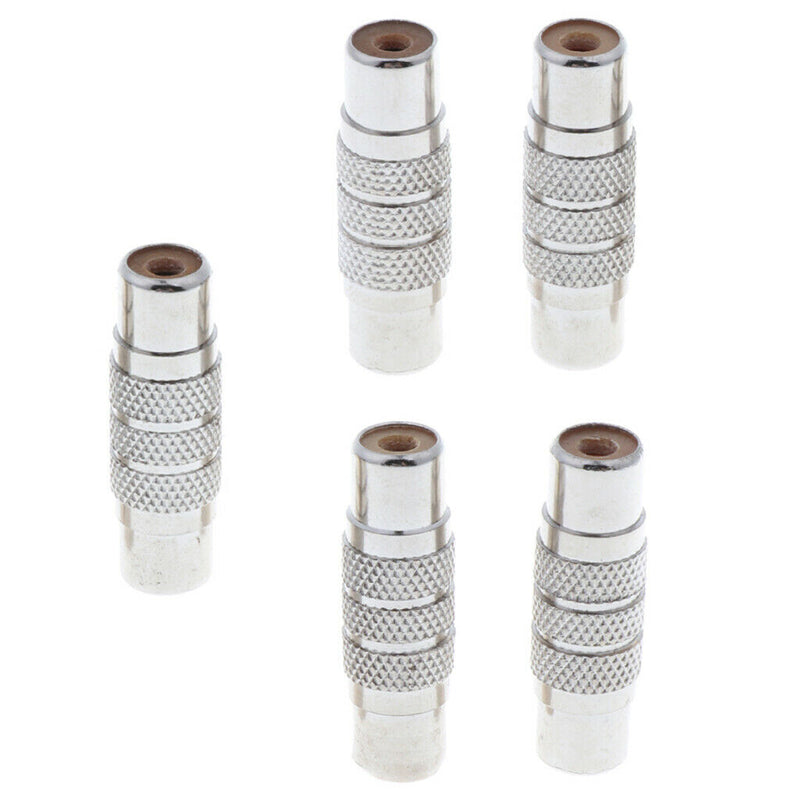 5xFemale to Female RCA Connector Joiner Coupler Component 30mm/1.18inch