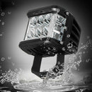 4 Inch Led Work Light Bar Side Shooter Combo White +Yellow Driving Strobe L