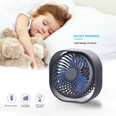 USB Mini Desk Fan 3 Speed Rechargeable Quiet Home Office Portable Table Fan