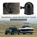Universal 50mm Trailer Hitch Tow Ball Cover with Screw Knob (Gloss Black) A