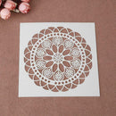 Round Flower Print Coffee Cake Stencil Fondant Buttercream Spray Mold Decor