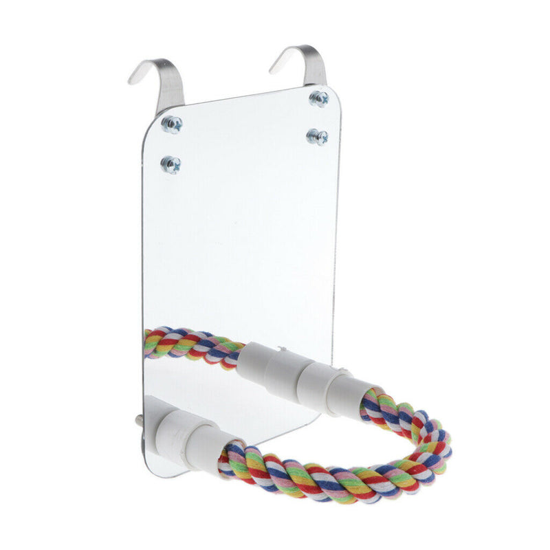 Bird Mirror with Perch Stand, Provide Your Pet Bird a Phisical & Mental Training