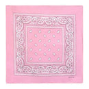 Set of 3 bandanas Paisley Man and Woman 57 x 57 cm White + light gray + pin