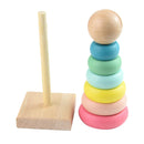 Colorful Rainbow Stacking Rings Baby Kids Toddler Education Stacker Gifts