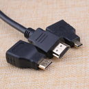3 in 1 HD High Speed HDMI to Mini Micro HDMI Adaptor Fit for PC TV Cellphone