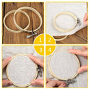 20 Pieces 3 Inch Bamboo Embroidery Hoops Round Wooden Circle Cross Stitch H Z1K1