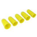 Anti-slip Hot Glue Gun Finger Cap Silicone Finger Cover Sleeve (Yellow 5pcs