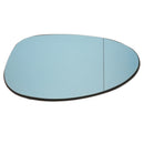 Door Ellipse Wing Mirror Glass Clip on Heated Blue Back Left  Passenger Side