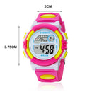 LED Digital Electronic Multifunction Waterproof Children Watch (Hot Pink)