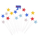 1set star train cake topper picks cupcake wire decoration party supplies3CXP