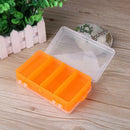 Portable Dual Layer 10 Slots PVC Plastic Fishing Tackle Accessory Tool Box