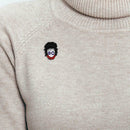 Black Hair Witch Brooch Creative Badges Jacket Lapel Ornaments (Style 1)  A