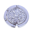 Portable Alloy Rhinestone Foldable Purse Bag Hanger Handbag Hook Table