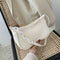 Pure Soft Leather Women Handbag Small Underarm Shoulder Totes Bag (Beige)