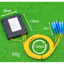 4 Ports PLC Fiber Splitter with Plastic ABS Box Package SC/UPC ( 1 x 4 )