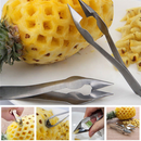 Useful Pineapple Eye Peeler Kitchen Stainless Steel Seed Remover Cutting Clips