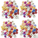 50pcs Wooden Buttons Sewing 2-holes Scrapbooking Button Crafts Flower Shape DIY