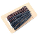 Vogue Leather Wrap Braided Wristband Cuff Punk Men Women Bracelet Bangle ZKR
