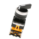 Latching Selector Rotary Switch 22mm Mounting ON-OFF 3 Position Switch Knob
