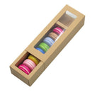 Macaron Transparent Window Box Kraft Paper Drawer Box Baking Biscuit Moon C