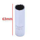 14Mm 12 Pt Point Cleansing Wrench Min Mars Plug Socket Thin Wall 3/8 Inch D