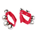 1 Pair Red Wrist/Ankle Bells Jingles Rhythm Instrument Toys for Baby Kids
