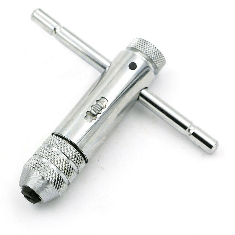 5PCS Adjustable T-Handle Ratchet Tap Wrench Set M3-M8 Hand Screw Taps Tool