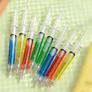 3Pcs/Set Syringe Ballpoint Pens Funny Ball Point Pen Random Color-Stationery