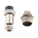 1set GX16 7Pin Male & Female Circular Aviation Socket Plug Wire Panel Connector