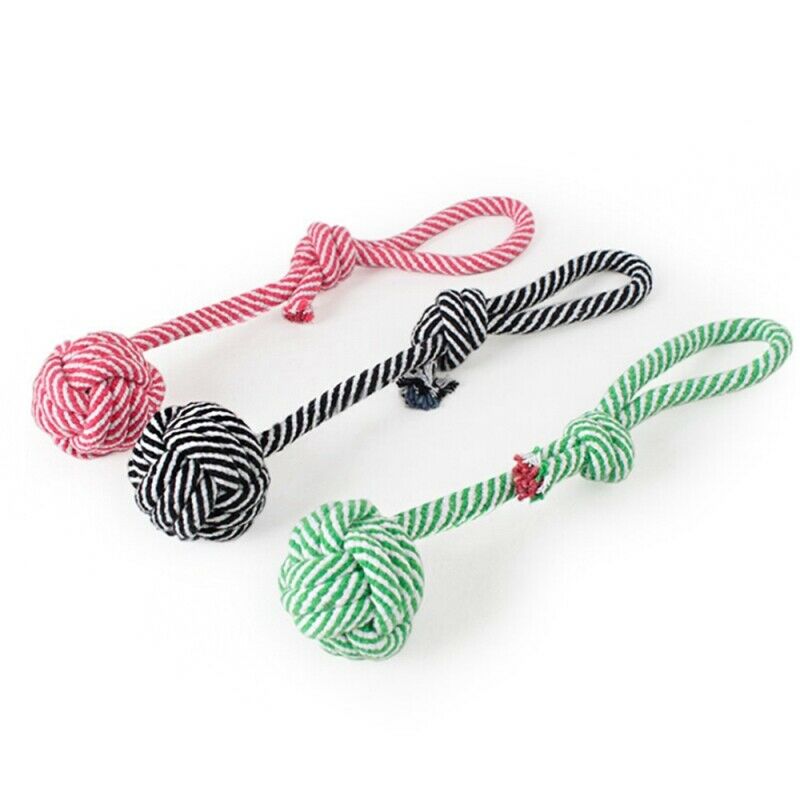 Dog Chew Toys Play Puppy Knot Fun Tough Strong Throw Pet Tug War Fetch Rope