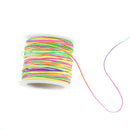 45m/lot 0.8mm Rainbow Tassel Cord DIY Bracelet Necklace Line Waxed Thread LJ