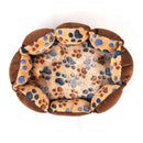 Pet Dog Puppy Cat Gray Bed House Nest Mat Pad Cozy Soft Warm Fleece