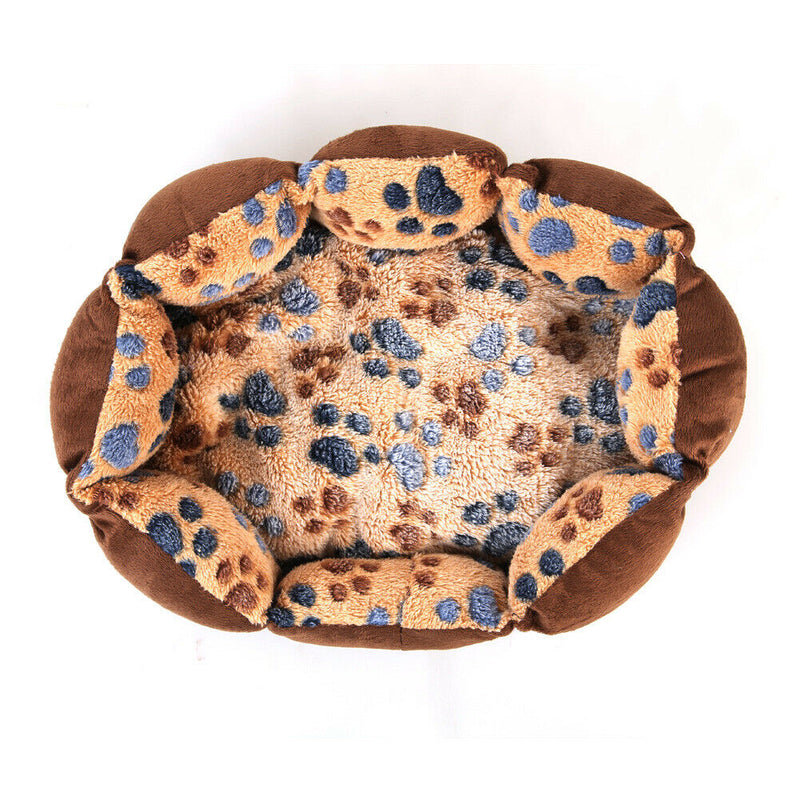 Pet Dog Puppy Cat Gray Bed House Nest Mat Pad Cozy Soft Warm Fleece