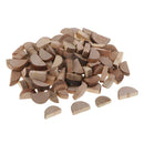 50x Rustic Half Round Cut Wood Log Slice for Wedding Table Decoration Craft