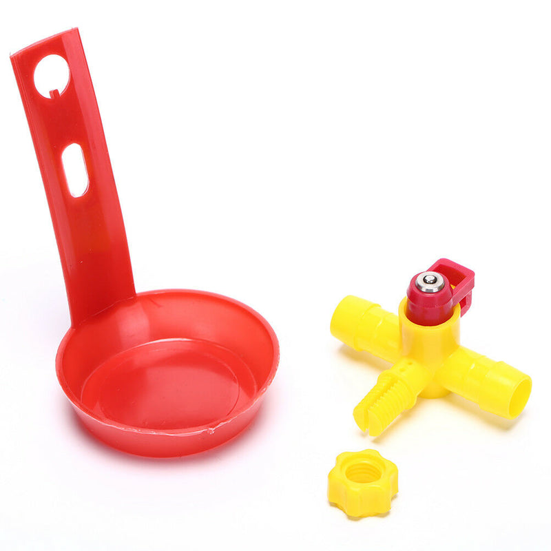 10sets chicken waterer cups bird feeding cup quail bird poultry cage automatic Z