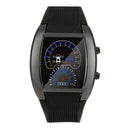 Fashion Men Aviation Turbo Dial Flash LED Watch Gift Casual Sports Car Meter