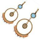 Fashion Bohemia Crystal Round Hollow Out Drop Dangle Earrings Statement Jewel-OZ