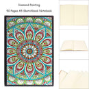 DIY Mandala Special Shaped Diamond Painting 50 Pages Sketchbook A5 Notebook
