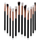 12pcs Flat Eyeshadow Lip Makeup Brushes Kit Eyebrow Brush Cosmetic Tool Set
