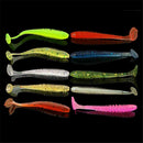 50Pcs Sale Lure Spiral T Fish Soft Bait Softbaits Artificial Baits_Weest F6 K2N4