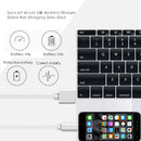 2pcs 6ft Micro USB Android Charger Cable Fast Charging Data Cord for Phone