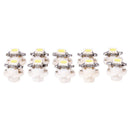 2PC T5 B8.4D 5050 1SMD Car LED Dashboard Dash Gauge Instrument Light Bulbsã€White
