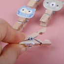 10pc/lot DIY Animal Wooden Photo Clips and Staples Mini School Office Suppli_